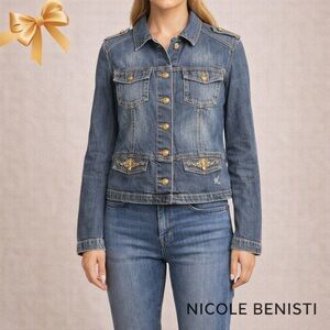 Nicole Benisti Denim Jeans Jacket Med Wash